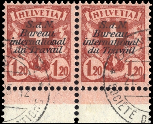 1924, Schweiz Internationale Arbeitsamt BIT, 22 x I, cto
