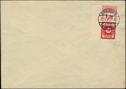 1945, SBZ Ostsachsen, 41 Ecke, FDC