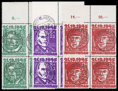 1945, SBZ Mecklenburg Vorpommern, 20-22 a (4) OR, gest.