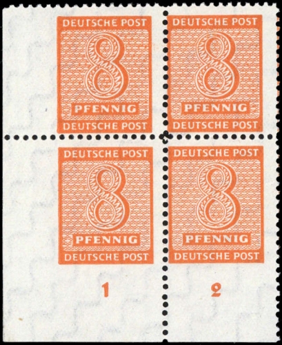 1945, SBZ Westsachsen, 116-19 BX (4) Ecke, **
