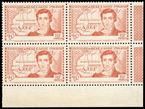 1939, Elfenbeinküste, 162 F (4) Ecke, **