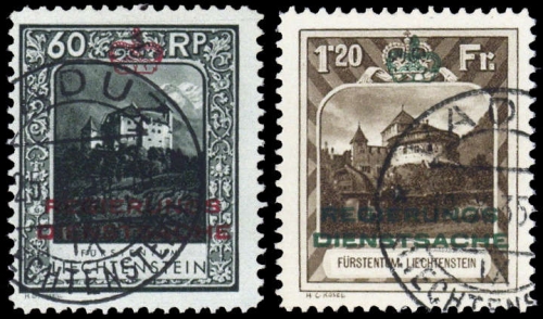 1932, Liechtenstein, D 1-8, gest.