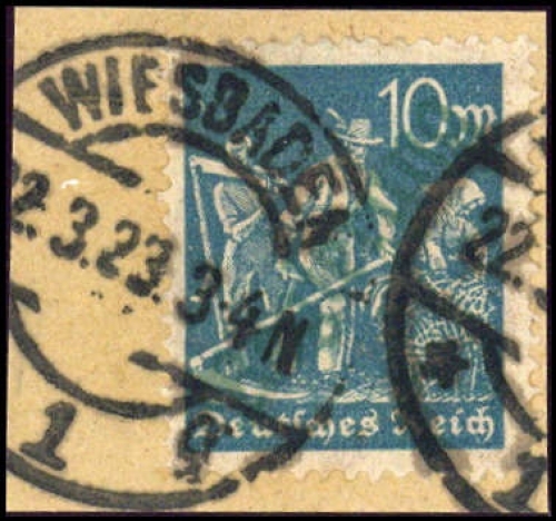 1923, Deutsches Reich Dienst Regierung Wiesbaden, WIE 10 II c, ...