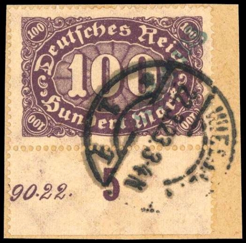 1923, Deutsches Reich Dienst Regierung Wiesbaden, WIE 20 II c T- ...