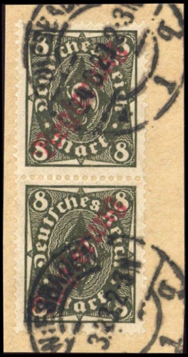 1923, Deutsches Reich Dienst Regierung Wiesbaden, WIE 8 II b (2) ...