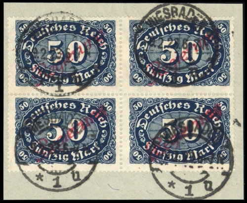 1923, Deutsches Reich Dienst Regierung Wiesbaden, WIE 17 III b ...