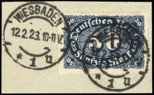 1923, Deutsches Reich Dienst Regierung Wiesbaden, WIE 17 II a, ...