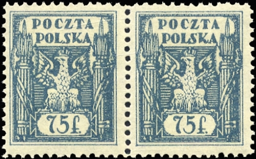 1922, Ost-Oberschlesien Reguläre Ausgabe, 6 III, **