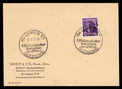 1948, SBZ Handstempel Bezirk 27, 167 V, Brief