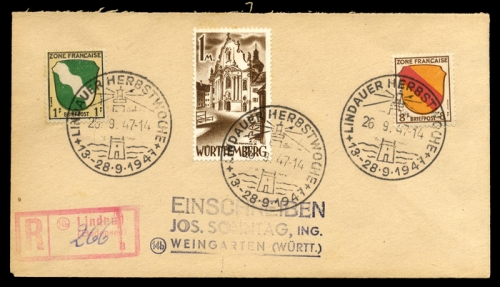 Französische Zone Württemberg, Brief