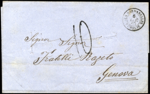 1865, Französische Post in der Levante, Brief