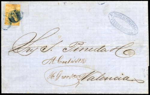 1859, Venezuela, 1, Brief