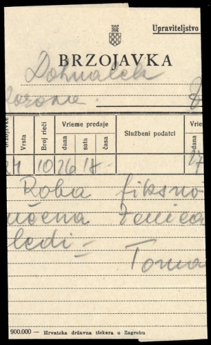 1942, Kroatien, Brief
