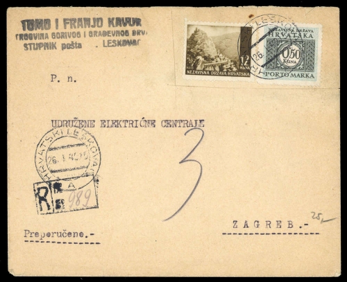 1943, Kroatien, P 11 u.a., Brief