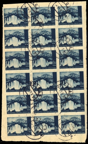 1943, Kroatien, 50 (18), Briefst.