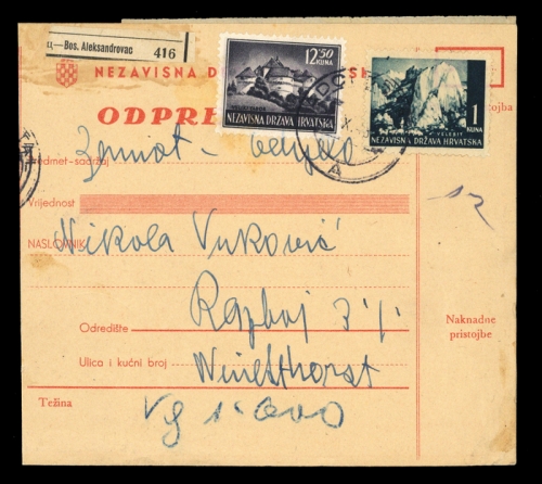 1943, Kroatien, 50 u.a., Brief