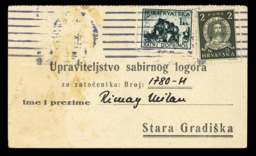 1944, Kroatien, 104 + ZZ 3, Brief