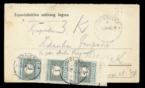 1942, Kroatien, P 12 (3), Brief