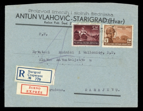 1943, Kroatien, 50 u.a., Brief
