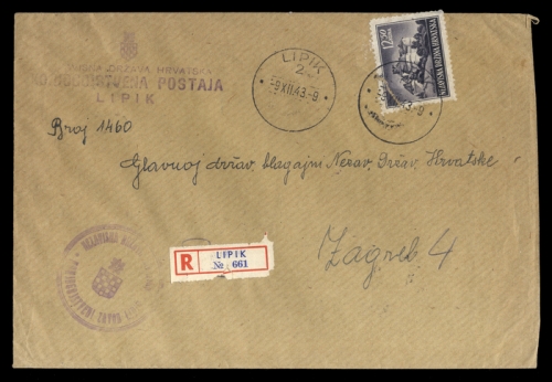 1943, Kroatien, 99, Brief