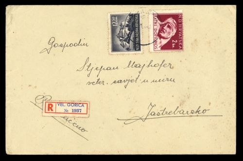 1944, Kroatien, 99 + ZZ 4, Brief