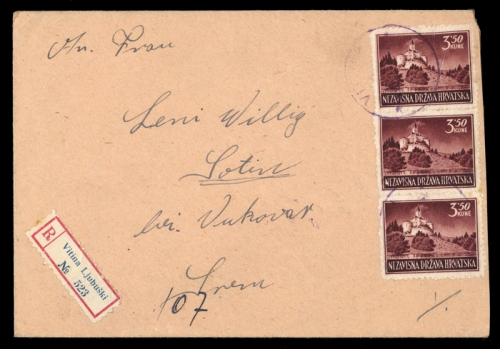 1944, Kroatien, 50 u.a., Brief