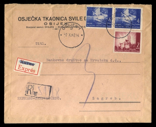 1942, Kroatien, 52 u.a., Brief