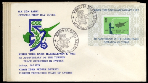 1976, Türkisch Zypern, 27-28 u.a., FDC