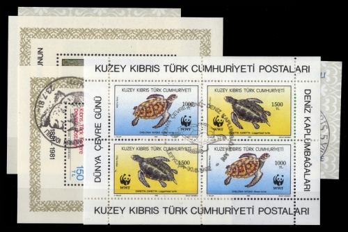 1979, Türkisch Zypern, Bl. 1 u.a., **, gest.