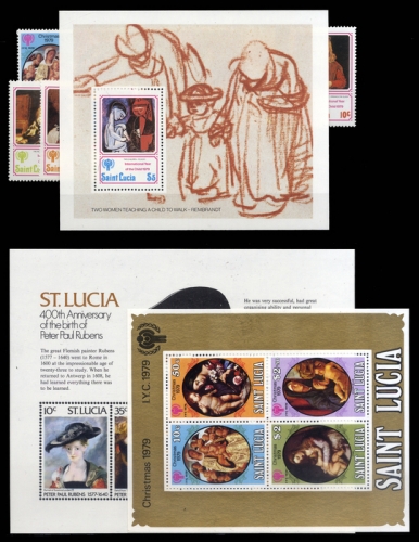 1977, St. Lucia, Bl. 13 u.a., **
