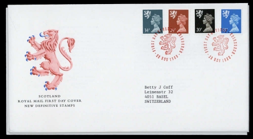1989, Grossbritannien Regional Schottland, 53-56 u.a., FDC