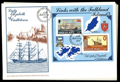 1983, Insel Man, 242-45 u.a., FDC