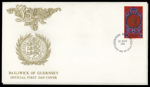 1981, Guernsey, 222 u.a., FDC