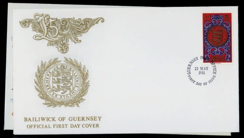 1981, Guernsey, 222 u.a., FDC