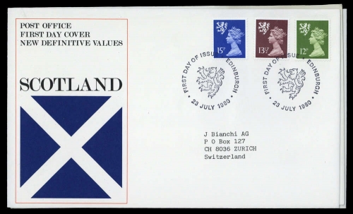 1980, Grossbritannien Regional Schottland, 29-31 u.a., FDC