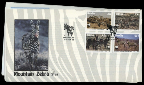 1991, Namibia, 702-05 u.a., FDC