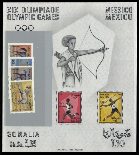 1968, Somalia, Bl. 2 u.a., **