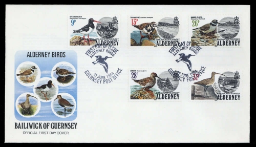 1984, Alderney, 13-17, FDC