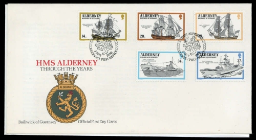 1986, Alderney, 28-31 u.a., FDC