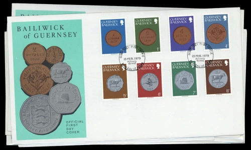 1971, Guernsey, 39-53 u.a., FDC