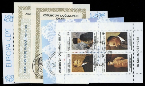 1979, Türkisch Zypern, Bl. 1 u.a., **, gest.