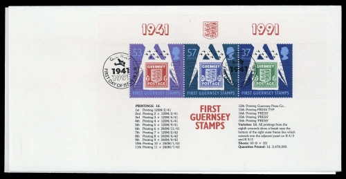 1991, Guernsey, HBl. 34 u.a, FDC