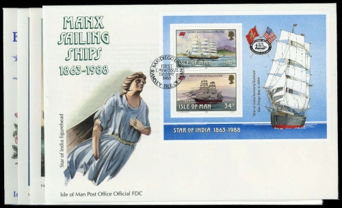 1982, Insel Man, Bl. 6 u.a., FDC
