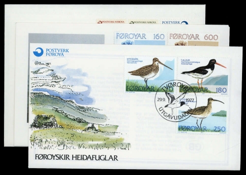 1976, Färöer, 21-23 u.a., FDC