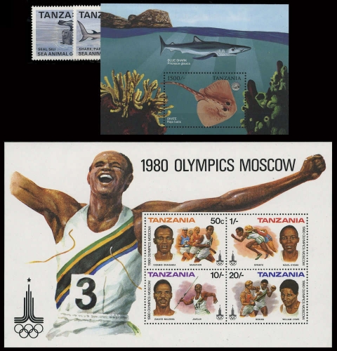 1980, Tansania, Bl. 23 u.a., **