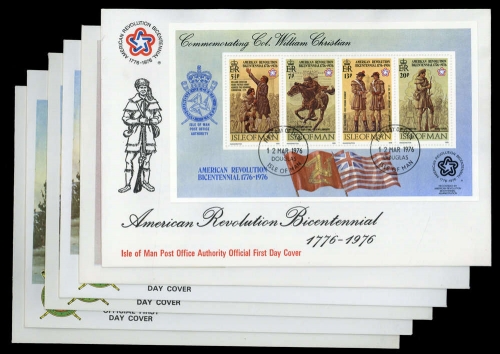 1976, Insel Man, BL. 2 u.a., FDC