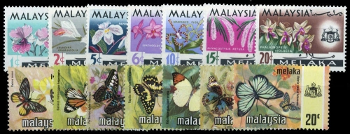 1965, Malaiische Staaten Malakka, 66-72 u.a., **