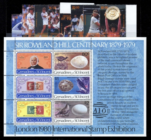 1979, St. Vincent Grenadinen, Bl. 3 u.a., **