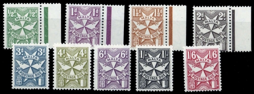 1925, Malta, P 11-14 u.a., **