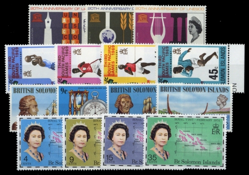 1966, Britisch Salomoninseln, 158-60 u.a., **
